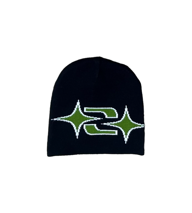 GREEN REVERSIBLE BEANIE