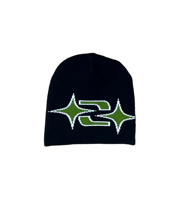 GREEN REVERSIBLE BEANIE